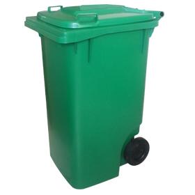 Lixeira Carrinho Coletor de Lixo 240 L Verde