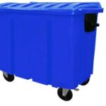 Container Lixo 500L Coleta C/ Rodas Azul