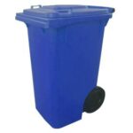 Lixeira Carrinho Coletor de Lixo 240 L Azul