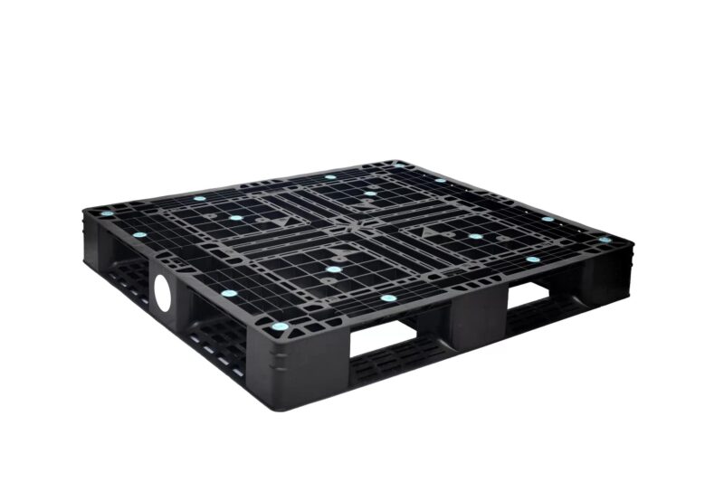 Pallet Plástico 110×110×15 cm Travado