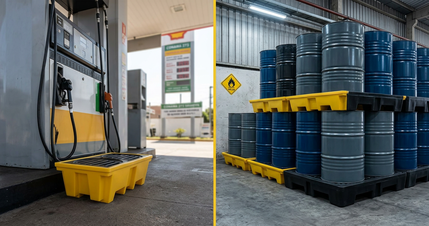 Comparativo CONAMA 273 posto de combustível e NR-20 armazenagem industrial inflamáveis EkoPalete