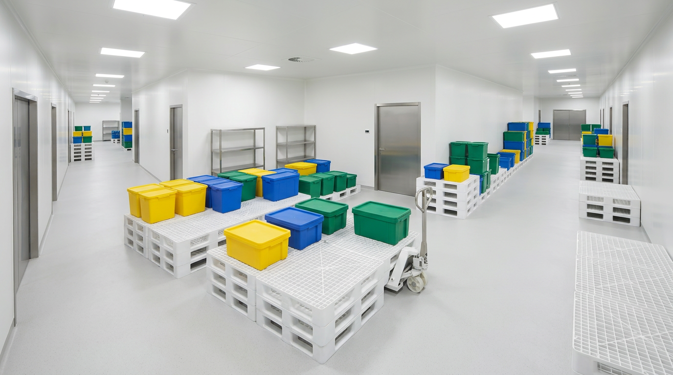 Pallets e containers plásticos para área hospitalar (RSS) da EkoPalete