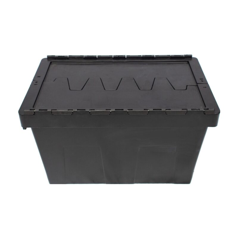 Caixa plástica fechada tampa dobravel 33x26x47 uniform — EkoPalete