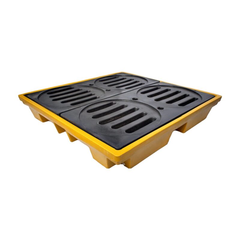 Pallet de contencao 4 tambores 150l – baixo uniform — EkoPalete