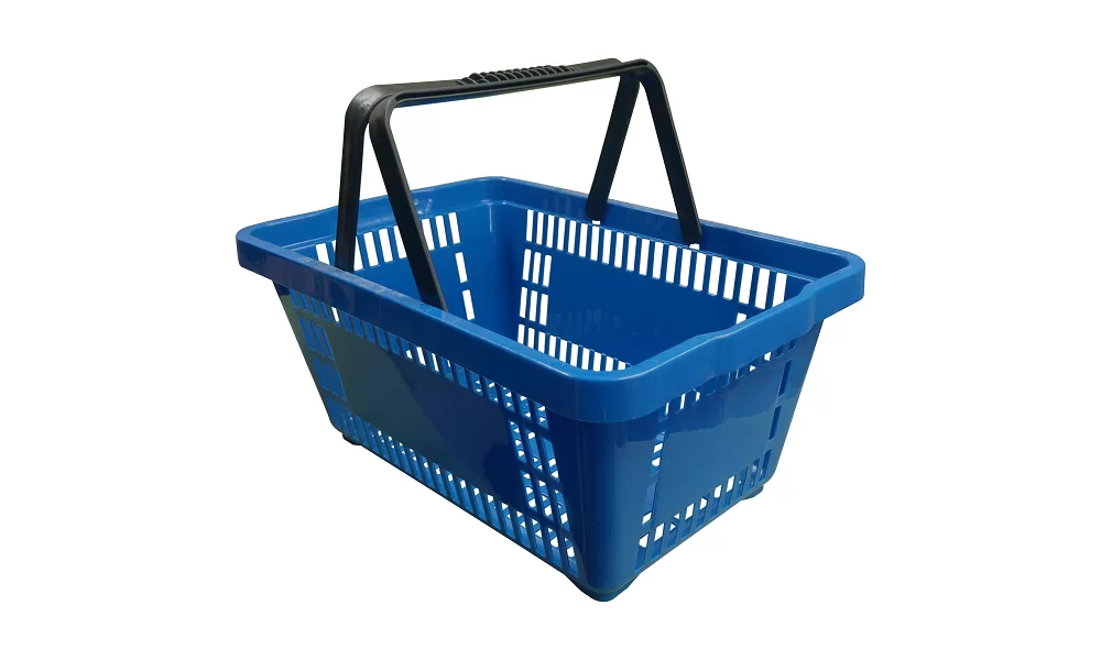 Cesta plástica de supermercado 45x29x20 EkoPalete azul