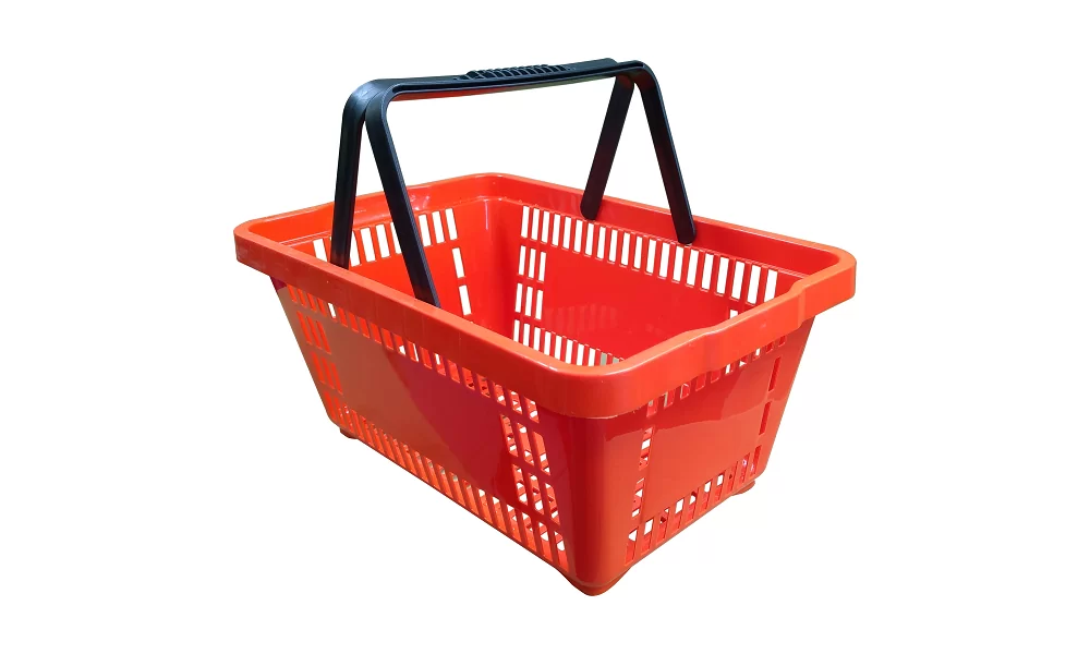 Cesta plástica de supermercado 45x29x20 EkoPalete laranja