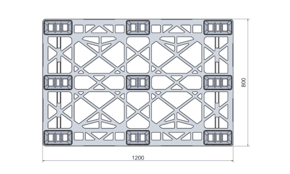 Pallet Plástico Encaixe 80x120x14