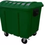 Container Lixo 1000L Coleta C/ Rodas Verde