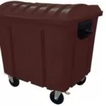 Container Lixo 1000L Coleta C/ Rodas Marrom