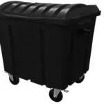 Container Lixo 1000L Coleta C/ Rodas Preto