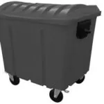 Container Lixo 1000L Coleta C/ Rodas Cinza