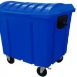 Container Lixo 1000L Coleta C/ Rodas Azul